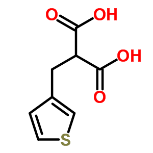 2-(3-噻吩甲基)-丙二酸结构式_26415-26-9结构式