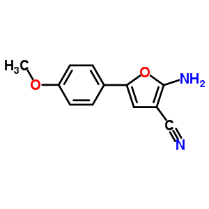 2-氨基-5-(4-甲氧基苯基)-3-呋喃甲腈结构式_26454-83-1结构式