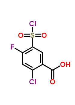 2-氯-5-氯磺酰基-4-氟苯甲酸结构式_264927-50-6结构式