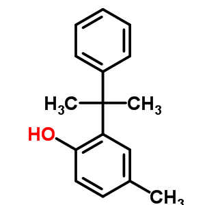 4-甲基-2-(1-甲基-1-苯基乙基)-苯酚结构式_2675-76-5结构式