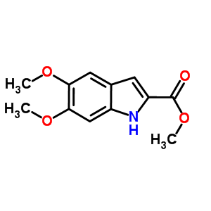 5,6-二甲氧基吲哚-2-羧酸甲酯结构式_28059-24-7结构式