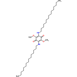 2,5-Cyclohexadiene-1,4-dione,2,5-dimethoxy-3,6-bis(pentadecylamino)- Structure,28421-15-0Structure