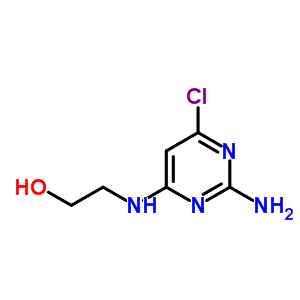 2-[(2-氨基-6-氯嘧啶-4-基)氨基]乙醇结构式_2846-77-7结构式