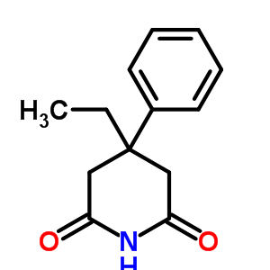 4-乙基-4-苯基-2,6-哌啶二酮结构式_2900-50-7结构式