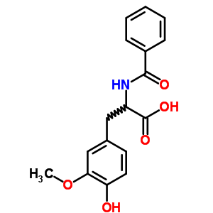 N-benzoyl-4-hydroxy-3-methoxy-phenylalanine Structure,2901-78-2Structure