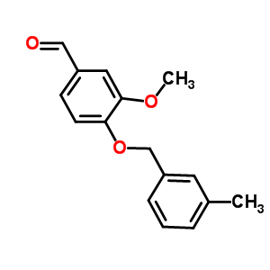 3-甲氧基-4-[(3-甲基苄基)氧基]苯甲醛结构式_292173-01-4结构式