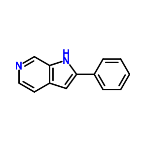2-苯基-1H-吡咯并-2,3-c吡啶结构式_2922-07-8结构式