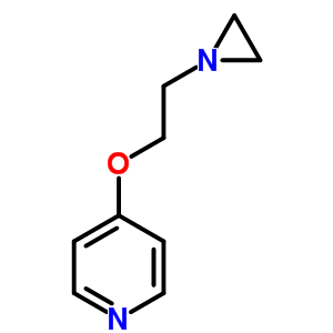 4-[2-(1-氮丙啶)乙氧基]-吡啶结构式_29450-06-4结构式