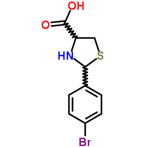 L-2-(4-溴苯基)-1,3-噻唑烷-4-羧酸结构式_294866-41-4结构式