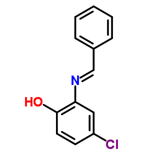4-氯-2-[(苯基亚甲基)氨基]-苯酚结构式_29644-82-4结构式