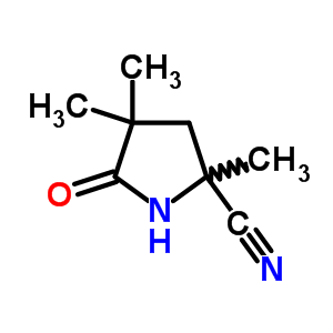 2,4,4-三甲基-5-氧代-2-吡咯烷甲腈结构式_29777-62-6结构式