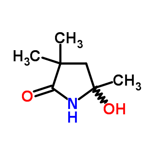 5-羟基-3,3,5-三甲基-2-吡咯烷酮结构式_29777-63-7结构式
