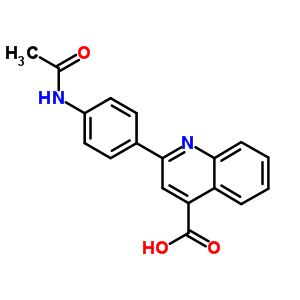 2-[4-(乙酰基氨基)苯基]喹啉-4-羧酸结构式_298187-85-6结构式