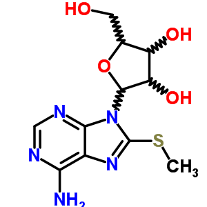 (7CI,8CI,9CI)-8-(甲基硫代)-腺苷酸结构式_29836-01-9结构式