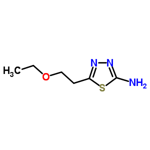 5-(2-乙氧基乙基)-1,3,4-噻二唑-2-胺结构式_299936-83-7结构式