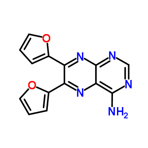 6,7-二-2-呋喃-4-蝶啶胺结构式_30146-31-7结构式