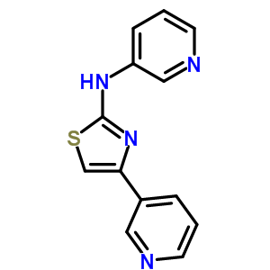 2-(3-吡啶)氨基-4-(3-吡啶)噻唑结构式_30162-42-6结构式
