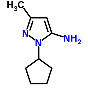 2-环戊基-5-甲基-2H-吡唑-3-胺结构式_30241-37-3结构式