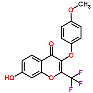 7-羟基-3-(4-甲氧基苯氧基)-2-(三氟甲基)-4H-色烯-4-酮结构式_302952-79-0结构式