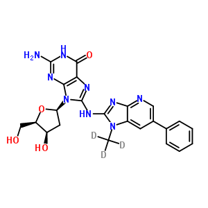 N-(脱氧鸟苷-8-基)-2-氨基-1-甲基-D3-6-苯基咪唑并[4,5-b]吡啶结构式_303173-39-9结构式