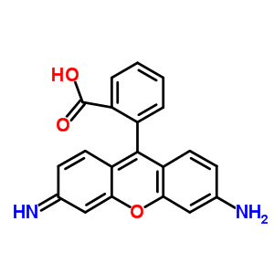 2-(3-氨基-6-亚氨基氧杂蒽-9-基)苯甲酸结构式_30378-58-6结构式