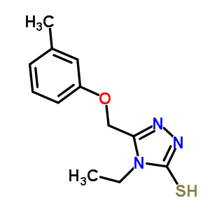 4-乙基-5-[(3-甲基苯氧基)甲基]-4H-1,2,4-噻唑-3-硫醇结构式_307327-55-5结构式