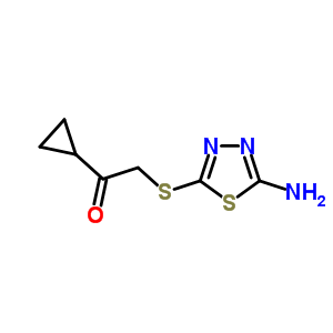 2-(5-氨基-[1,3,4]噻二唑-2-基磺酰基)-1-环丙基-乙酮结构式_309283-44-1结构式