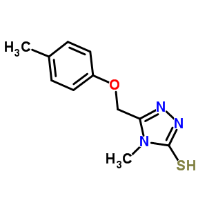 4-甲基-5-[(4-甲基苯氧基)甲基]-4H-1,2,4-噻唑-3-硫醇结构式_309726-20-3结构式