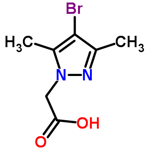 (4-溴-3,5-二甲基-1H-吡唑-1-基)乙酸结构式_312309-43-6结构式