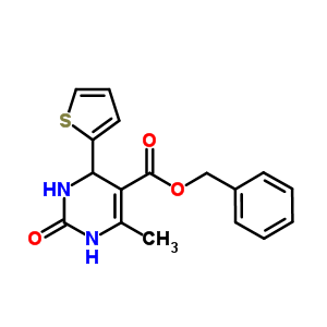 6-甲基-2-氧代-4-(2-噻吩)-1,2,3,4-四氢嘧啶-5-羧酸苄酯结构式_312623-13-5结构式