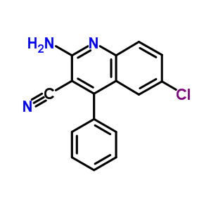 2-氨基-3-氰基-4-苯基-6-氯喹啉结构式_31407-27-9结构式