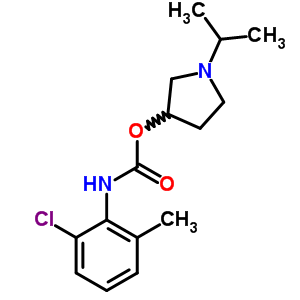N-(2-氯-6-甲基苯基)氨基甲酸1-异丙基-3-吡咯烷酯结构式_31772-86-8结构式