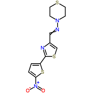 N-[[2-(5-硝基-2-噻吩)-4-噻唑]亚甲基]-4-硫代吗啉结构式_31898-55-2结构式