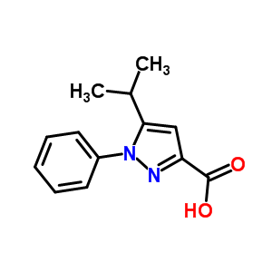1-苯基-5-异丙基-1H-吡唑-3-羧酸结构式_3191-87-5结构式