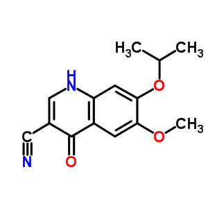 1,4-二氢-6-甲氧基-7-异丙氧基-4-氧代-3-喹啉甲腈结构式_319492-96-1结构式