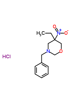 3-Benzyl-5-ethyl-5-nitrotetrahydro-2h-1,3-oxazine hydrochloride Structure,32051-37-9Structure