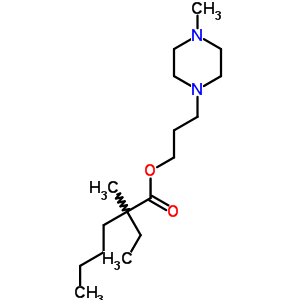 2-Ethyl-2-methylhexanoic acid 3-(4-methyl-1-piperazinyl)propyl ester Structure,32051-71-1Structure