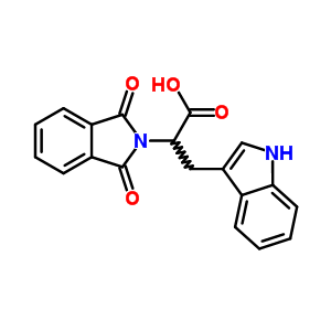 2-(1,3-Dioxoisoindol-2-yl)-3-(1h-indol-3-yl)propanoic acid Structure,32675-71-1Structure