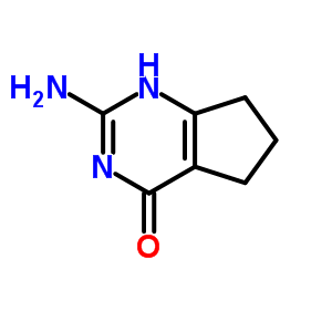 2-氨基-6,7-二氢-5H-环戊[d]嘧啶-4-醇结构式_33081-06-0结构式