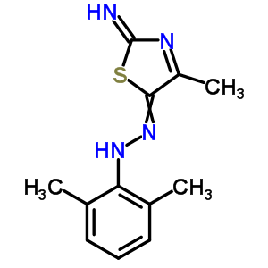 N-[(2-亚氨基-4-甲基-1,3-噻唑-5-基)氨基]-2,6-二甲基-苯胺结构式_33175-04-1结构式