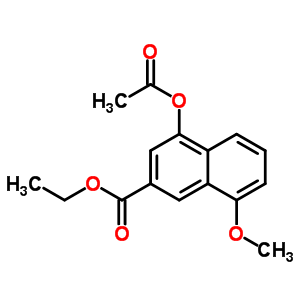 4-(乙酰基氧基)-8-甲氧基-2-萘羧酸乙酯结构式_33295-50-0结构式