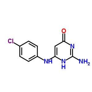 2-氨基-6-[(4-氯苯基)氨基]-1H-嘧啶-4-酮结构式_33344-19-3结构式