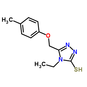 4-乙基-5-[(4-甲基苯氧基)甲基]-4H-1,2,4-噻唑-3-硫醇结构式_335215-56-0结构式
