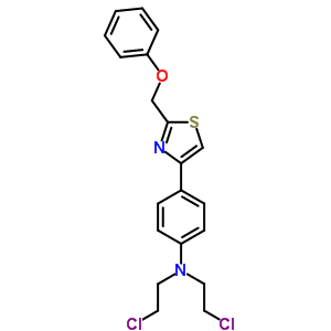 N,N-双(2-氯乙基)-4-[2-(苯氧基甲基)-1,3-噻唑-4-基]苯胺结构式_33666-09-0结构式