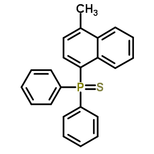 (4-甲基-1-萘)二苯基-膦 硫化物结构式_3411-50-5结构式