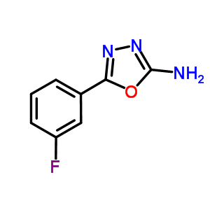 5-(3-氟苯基)-1,3,4-噁二唑-2-胺结构式_341978-66-3结构式