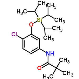 N-[4-氯-3-(三异丙基甲硅烷基氧基)苯基]-2,2-二甲基丙酰胺结构式_342621-20-9结构式