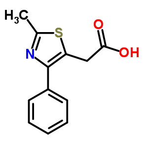 (2-甲基-4-苯基-噻唑-5-基)-乙酸结构式_34272-66-7结构式