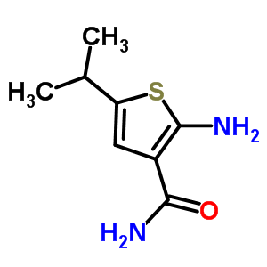 2-氨基-5-异丙基噻吩-3-羧酰胺结构式_343272-23-1结构式