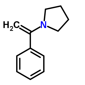 1-(1-苯基乙烯基)吡咯烷结构式_3433-56-5结构式